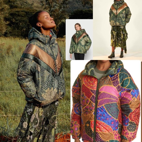 NWT Farm Rio Reversible Puffer Jacket Size S - Picture 1 of 2